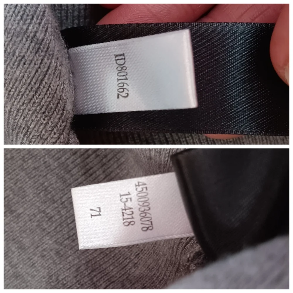 Gray Ribbed V-neck Sweater - Picture 6 of 6